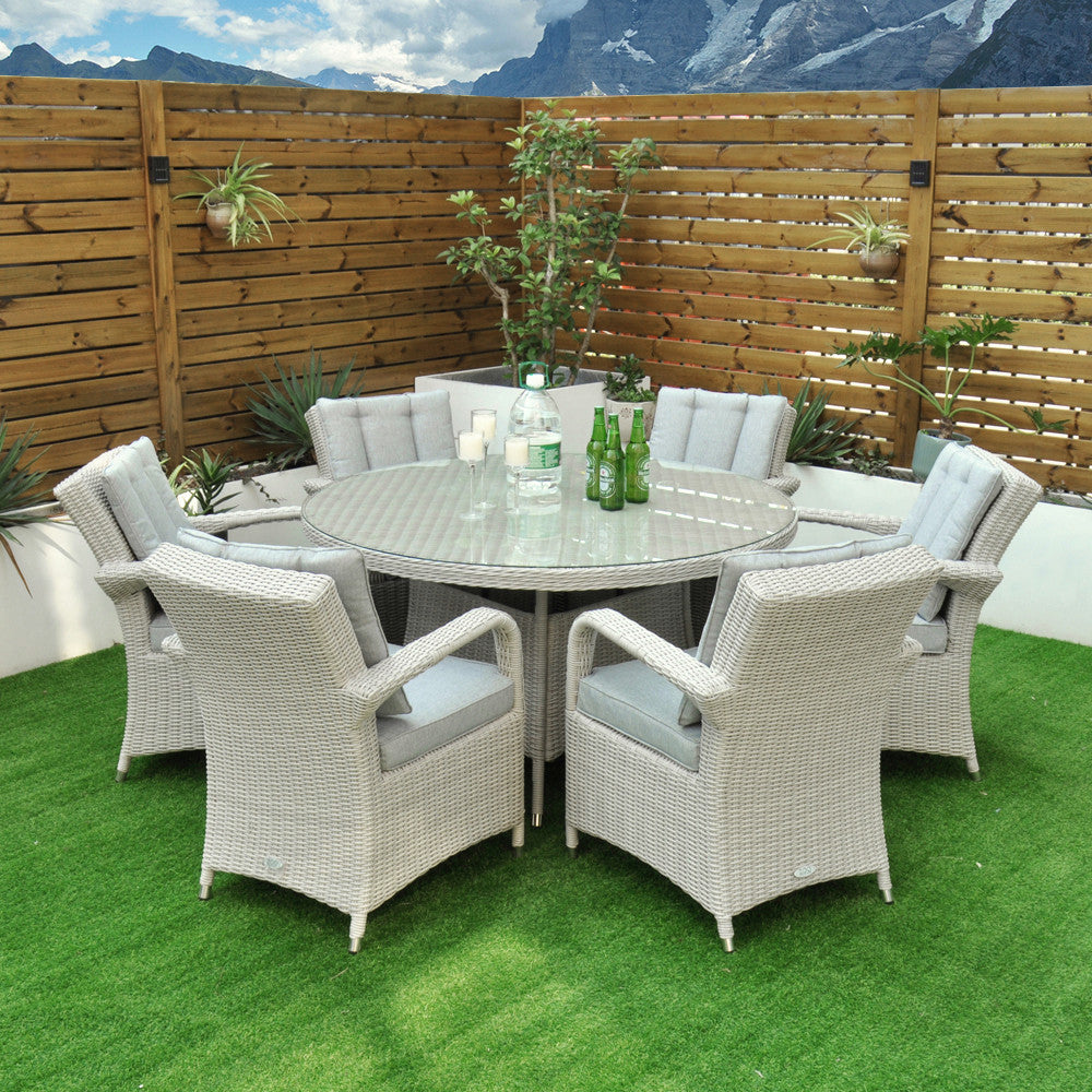 Garden furniture round table 6 deals chairs