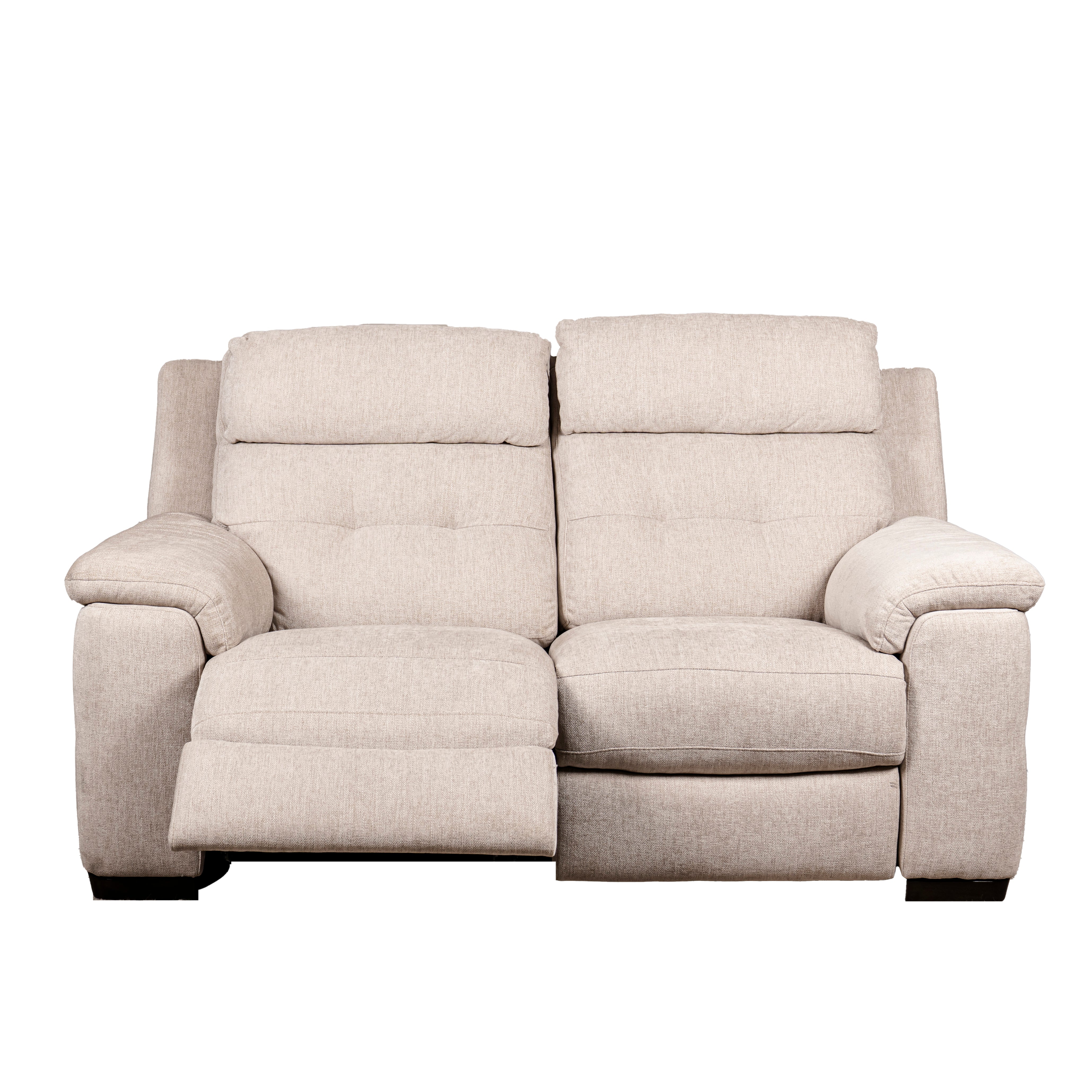 Titian Fabric 2 Seater Power Recliner Sofa - Melody Pewter