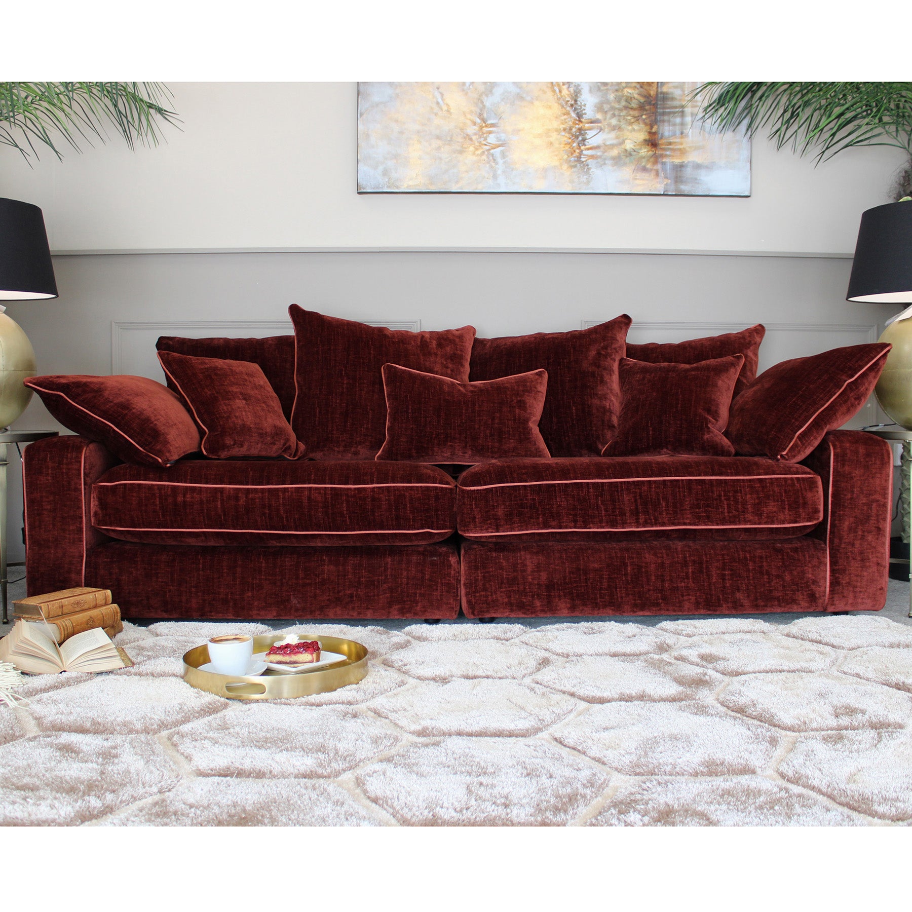 Marilyn Large Split Sofa with Pillow Back inspired by the Manhattan Sofa