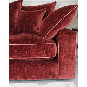 Marilyn Large Split Sofa inspired by the Manhattan Sofa in Zelda Burgundy fabric