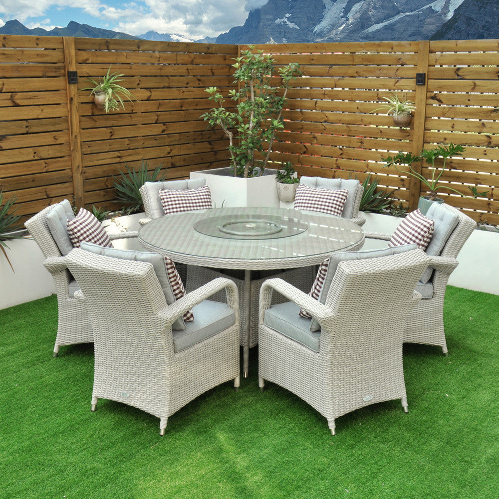 Round table and chairs garden deals furniture